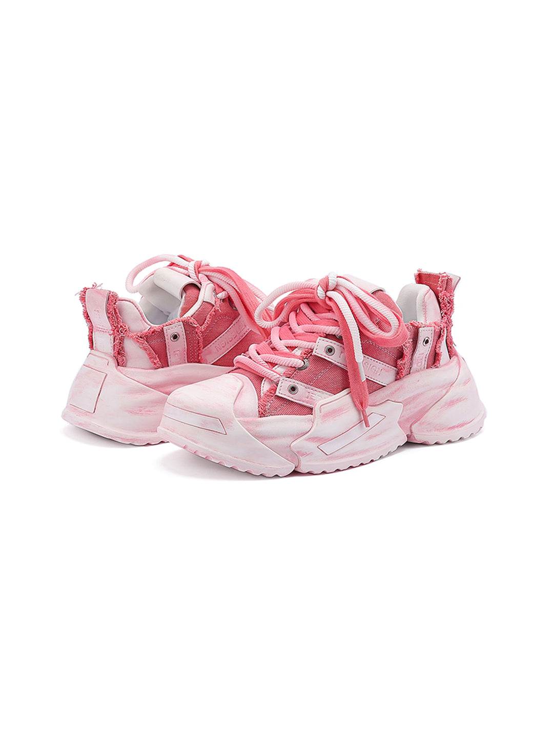 M88M丨Distressed Chunky Platform Fashion Casual Shoes-Pink - PSYLOS 1, M88M丨Distressed Chunky Platform Fashion Casual Shoes-Pink, Shoes, M88M, PSYLOS 1